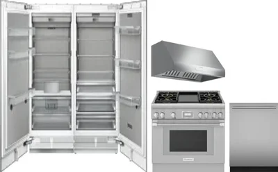 5 Piece Package Includes Refrigerator, Freezer, Range, Hood And Dishwasher