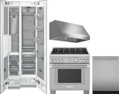 5 Piece Package Includes Refrigerator, Freezer, Range, Hood And Dishwasher