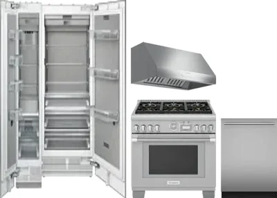 5 Piece Package Includes Refrigerator, Freezer, Range, Hood And Dishwasher