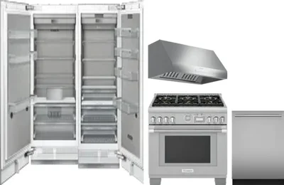5 Piece Package Includes Refrigerator, Freezer, Range, Hood And Dishwasher