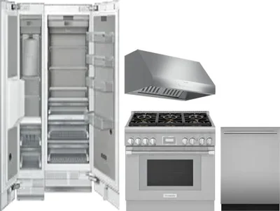 5 Piece Package Includes Refrigerator, Freezer, Range, Hood And Dishwasher