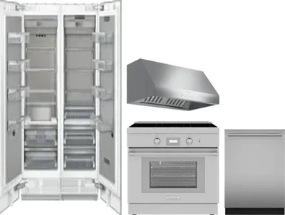 5 Piece Package Includes Refrigerator, Freezer, Range, Hood And Dishwasher
