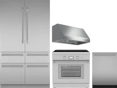 4 Piece Package Includes Refrigerator, Range, Hood And Dishwasher