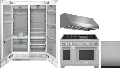 5 Piece Package Includes Refrigerator, Freezer, Range, Hood And Dishwasher