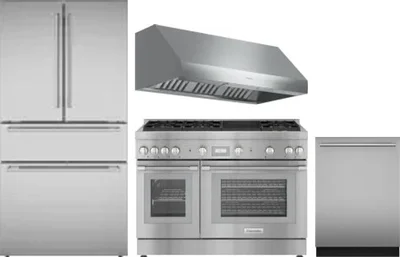 4 Piece Package Includes Refrigerator, Range, Hood And Dishwasher