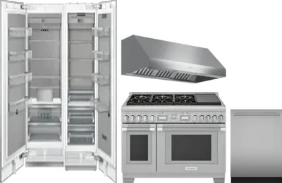 5 Piece Package Includes Refrigerator, Freezer, Range, Hood And Dishwasher