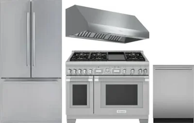 4 Piece Package Includes Refrigerator, Range, Hood And Dishwasher