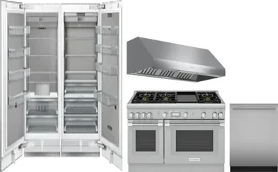 5 Piece Package Includes Refrigerator, Freezer, Range, Hood And Dishwasher