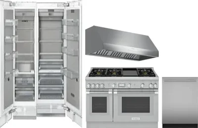 5 Piece Package Includes Refrigerator, Freezer, Range, Hood And Dishwasher