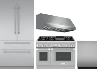 4 Piece Package Includes Refrigerator, Range, Hood And Dishwasher