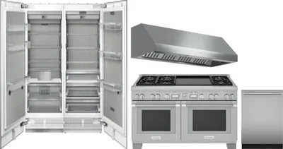 5 Piece Package Includes Refrigerator, Freezer, Range, Hood And Dishwasher