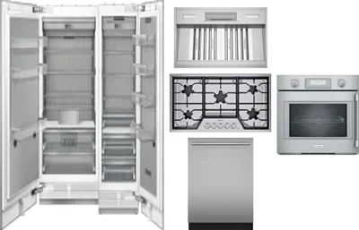 6 Piece Package Includes Refrigerator, Freezer, Cooktop, Wall Oven, Hood And Dishwasher