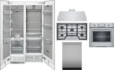6 Piece Package Includes Refrigerator, Freezer, Cooktop, Wall Oven, Hood And Dishwasher