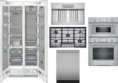 6 Piece Package Includes Refrigerator, Freezer, Cooktop, Wall Oven, Hood And Dishwasher