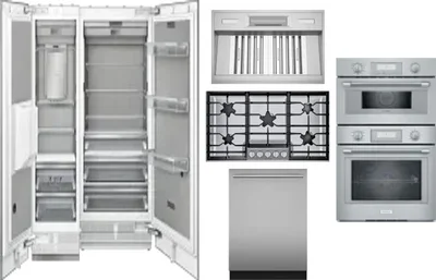 6 Piece Package Includes Refrigerator, Freezer, Cooktop, Wall Oven, Hood And Dishwasher