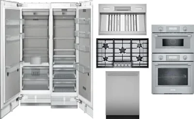 6 Piece Package Includes Refrigerator, Freezer, Cooktop, Wall Oven, Hood And Dishwasher