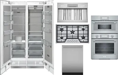 6 Piece Package Includes Refrigerator, Freezer, Cooktop, Wall Oven, Hood And Dishwasher