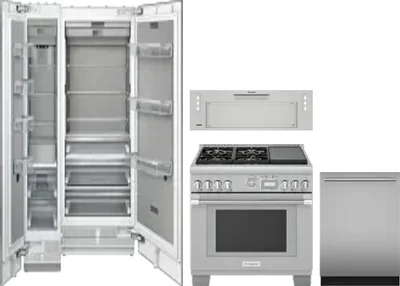 5 Piece Package Includes Refrigerator, Freezer, Range, Hood And Dishwasher