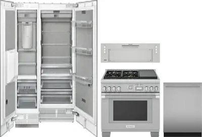 5 Piece Package Includes Refrigerator, Freezer, Range, Hood And Dishwasher