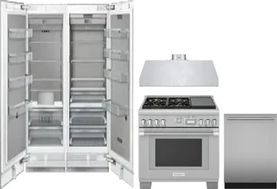 5 Piece Package Includes Refrigerator, Freezer, Range, Hood And Dishwasher