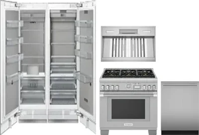 5 Piece Package Includes Refrigerator, Freezer, Range, Hood And Dishwasher