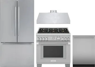 4 Piece Package Includes Refrigerator, Range, Hood And Dishwasher