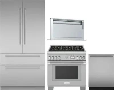 4 Piece Package Includes Refrigerator, Range, Hood And Dishwasher