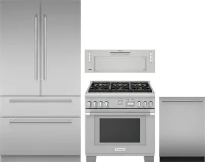4 Piece Package Includes Refrigerator, Range, Hood And Dishwasher