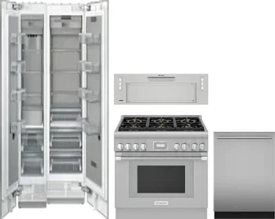 5 Piece Package Includes Refrigerator, Freezer, Range, Hood And Dishwasher