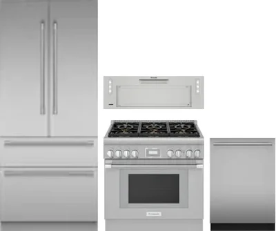 4 Piece Package Includes Refrigerator, Range, Hood And Dishwasher