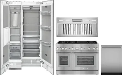 5 Piece Package Includes Refrigerator, Freezer, Range, Hood And Dishwasher