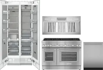 5 Piece Package Includes Refrigerator, Freezer, Range, Hood And Dishwasher