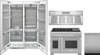 5 Piece Package Includes Refrigerator, Freezer, Range, Hood And Dishwasher