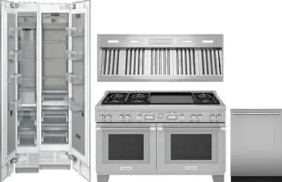 5 Piece Package Includes Refrigerator, Freezer, Range, Hood And Dishwasher