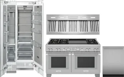 5 Piece Package Includes Refrigerator, Freezer, Range, Hood And Dishwasher