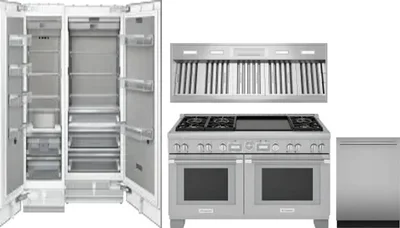 5 Piece Package Includes Refrigerator, Freezer, Range, Hood And Dishwasher
