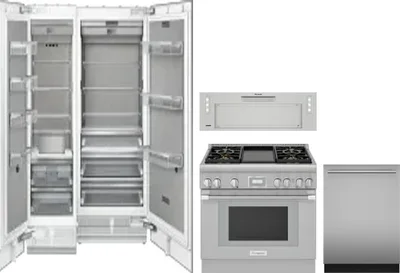 5 Piece Package Includes Refrigerator, Freezer, Range, Hood And Dishwasher