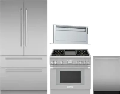 4 Piece Package Includes Refrigerator, Range, Hood And Dishwasher