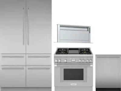4 Piece Package Includes Refrigerator, Range, Hood And Dishwasher