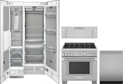 5 Piece Package Includes Refrigerator, Freezer, Range, Hood And Dishwasher