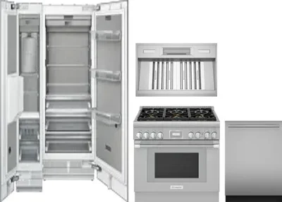 5 Piece Package Includes Refrigerator, Freezer, Range, Hood And Dishwasher
