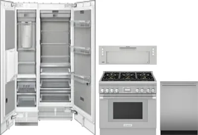 5 Piece Package Includes Refrigerator, Freezer, Range, Hood And Dishwasher