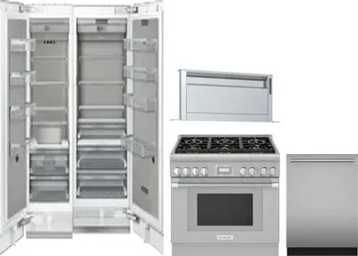 5 Piece Package Includes Refrigerator, Freezer, Range, Hood And Dishwasher