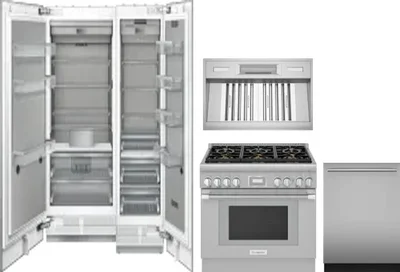 5 Piece Package Includes Refrigerator, Freezer, Range, Hood And Dishwasher
