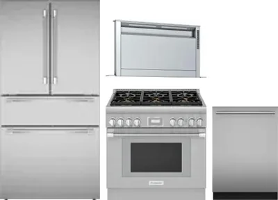 4 Piece Package Includes Refrigerator, Range, Hood And Dishwasher