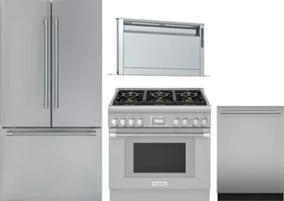 4 Piece Package Includes Refrigerator, Range, Hood And Dishwasher
