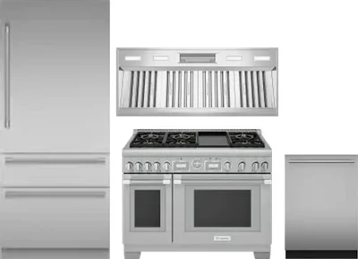 4 Piece Package Includes Refrigerator, Range, Hood And Dishwasher
