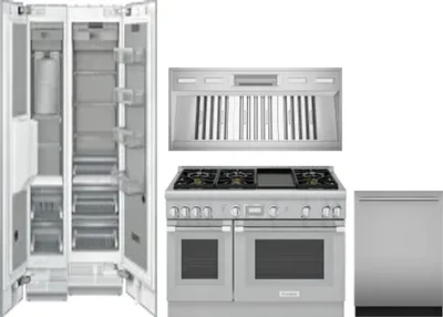 5 Piece Package Includes Refrigerator, Freezer, Range, Hood And Dishwasher