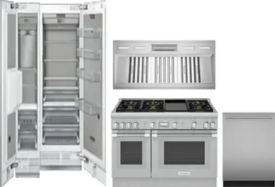 5 Piece Package Includes Refrigerator, Freezer, Range, Hood And Dishwasher