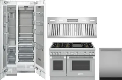 5 Piece Package Includes Refrigerator, Freezer, Range, Hood And Dishwasher